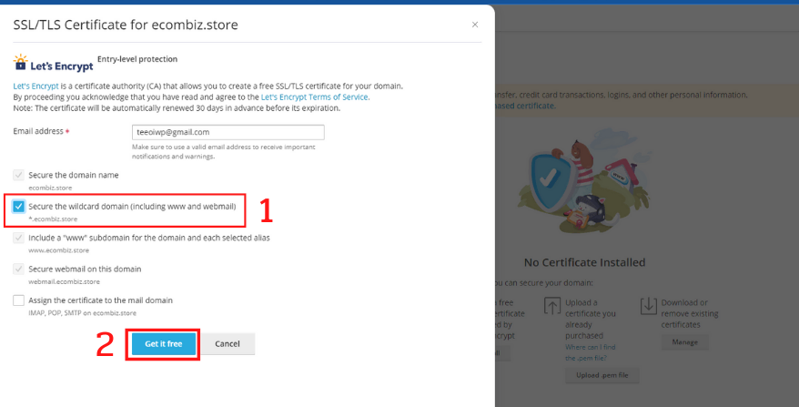 การติดตั้ง ssl