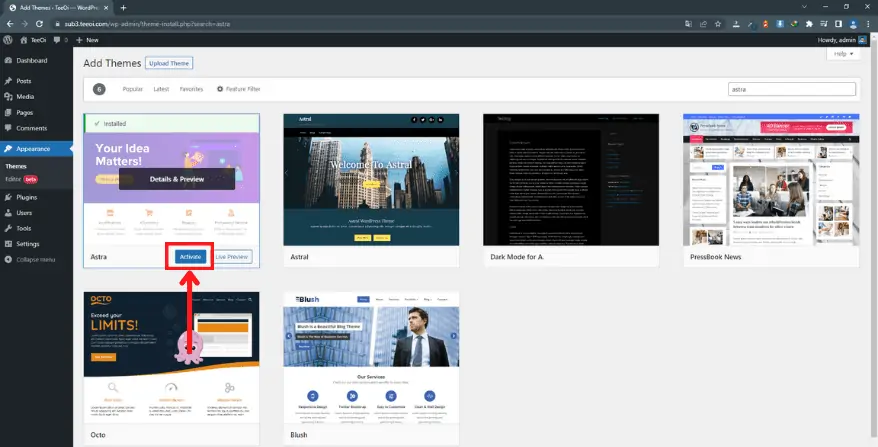 ติดตั้งธีม wordpress กี่บาท