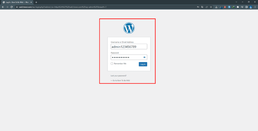 wordpress login