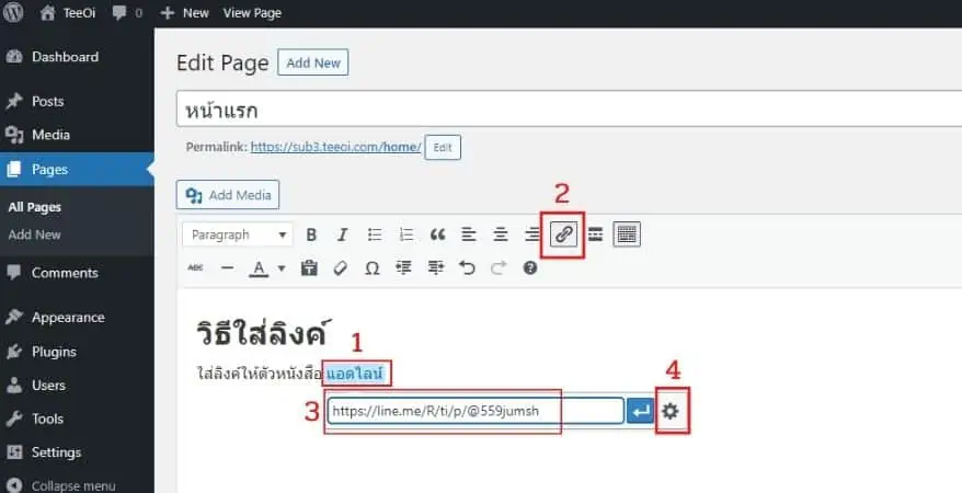 ใส่ลิงค์